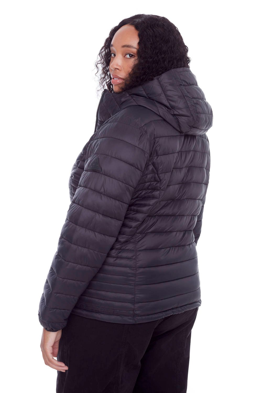 Vegan Down Lightweight Packable Puffer Jacket Black Label Express