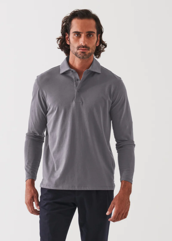 Men's ls iconic polo - Grey