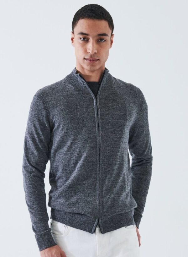 Men's merino mock neck - Grey