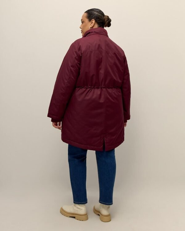 Lined Parka Jacket with Removable Hood -  Zinfandel - Image 2